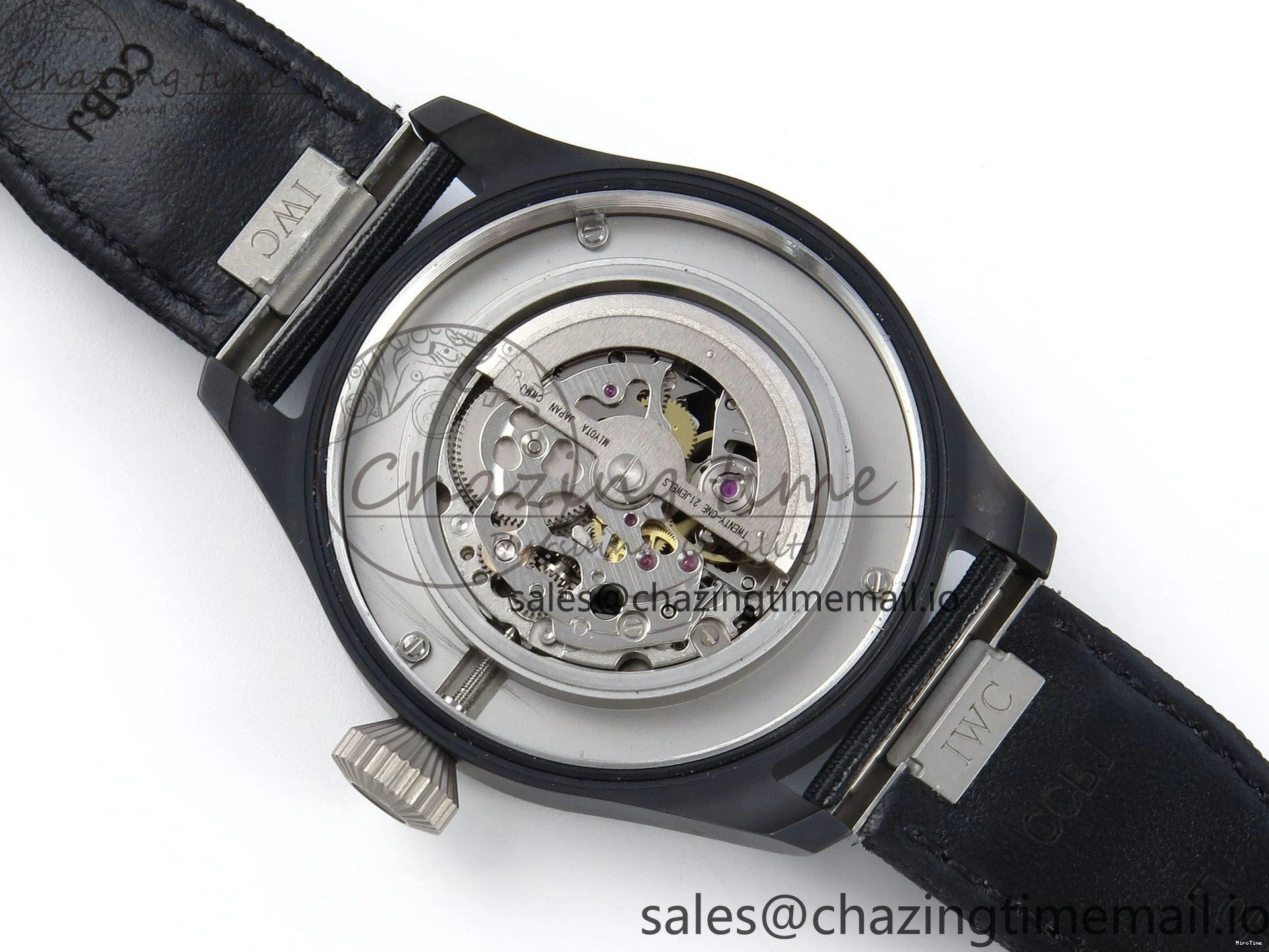 MIROTIME 1229 Durable Pilot Top Gun IW326901 M+F 1:1 Best Edition Black Dial on Black Nylon Strap MY 7003